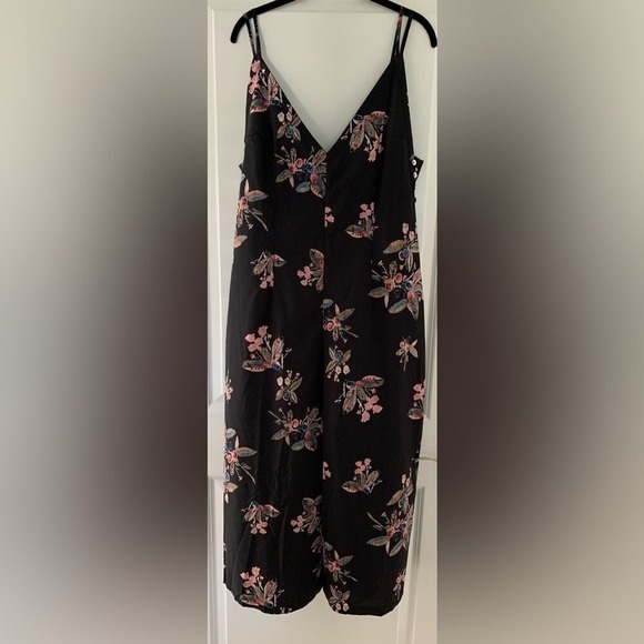 Celmia Collection Pants - Celmia Collection NWT XXL Floral Black Jumper Cutout Sides Buttons 0079